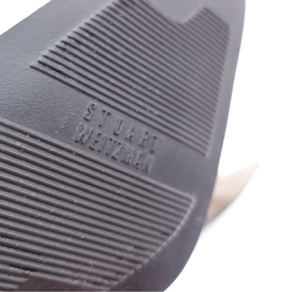 Stuart Weitzman Tan Reptile Print Leather Pumps Heels Square Toe Sz 7.5 - Picture 13 of 16